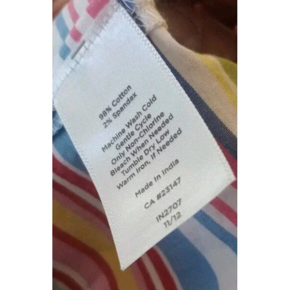 Talbots Womens Skirt Colouful Stripe Pleated Full Classic Preppy Plus Size 18WP - Picture 4 of 4